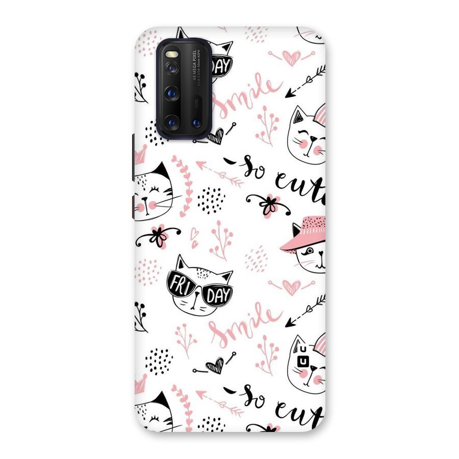 Cute Cat Swag Back Case for Vivo iQOO 3