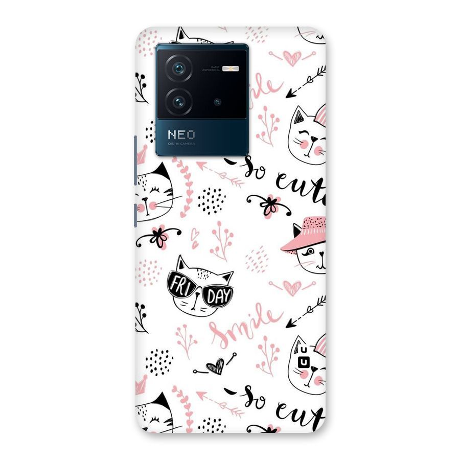 Cute Cat Swag Back Case for Vivo iQOO Neo 6 5G