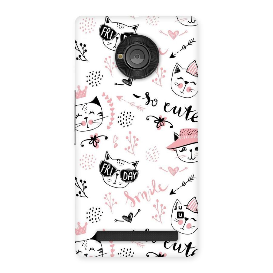 Cute Cat Swag Back Case for Yu Yunique