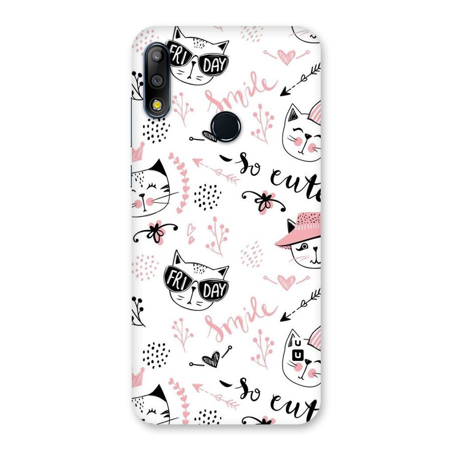 Cute Cat Swag Back Case for Zenfone Max Pro M2