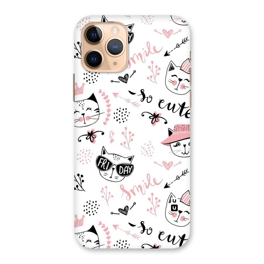Cute Cat Swag Back Case for iPhone 11 Pro