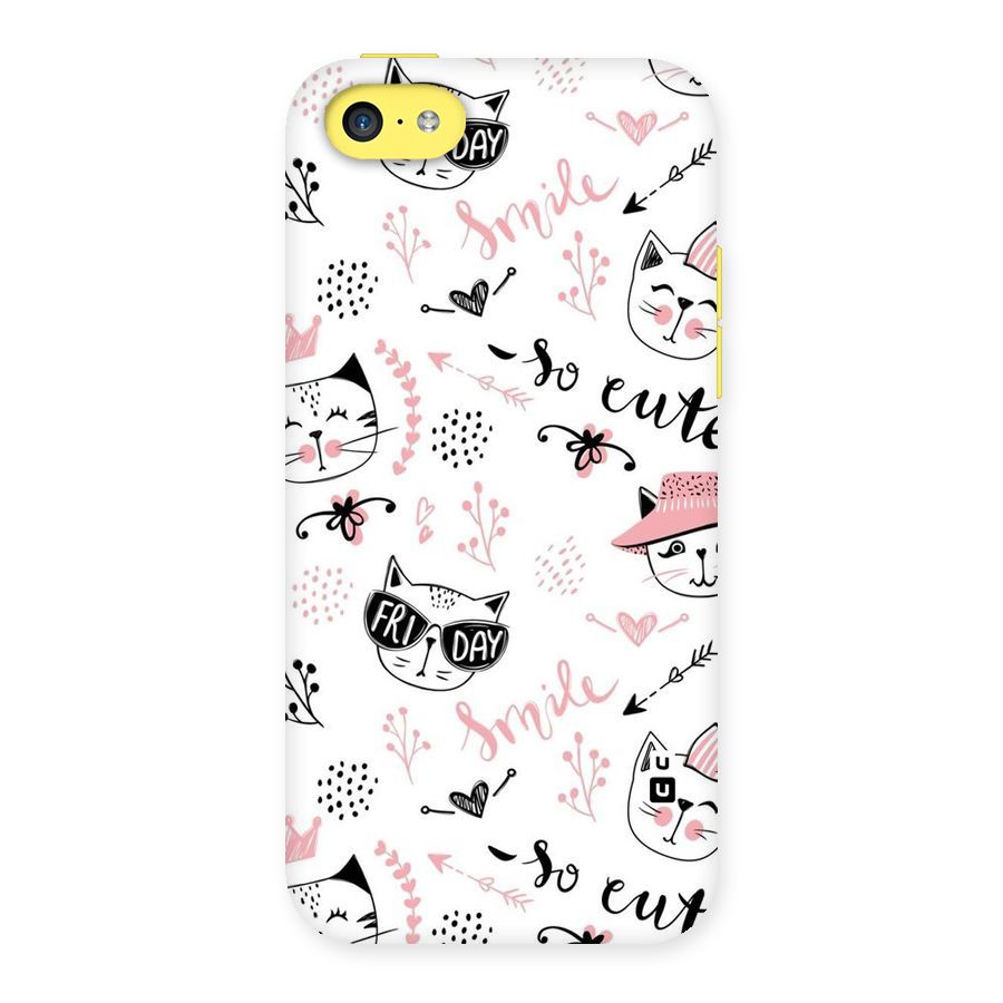 Cute Cat Swag Back Case for iPhone 5C