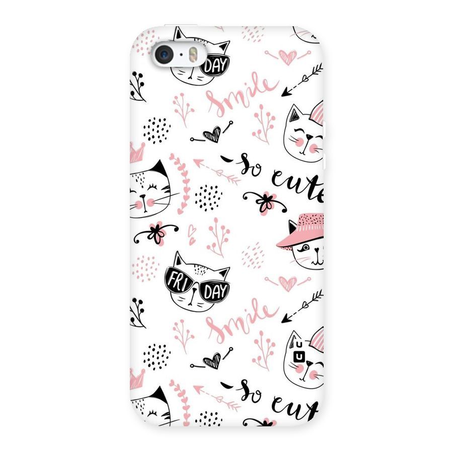 Cute Cat Swag Back Case for iPhone SE