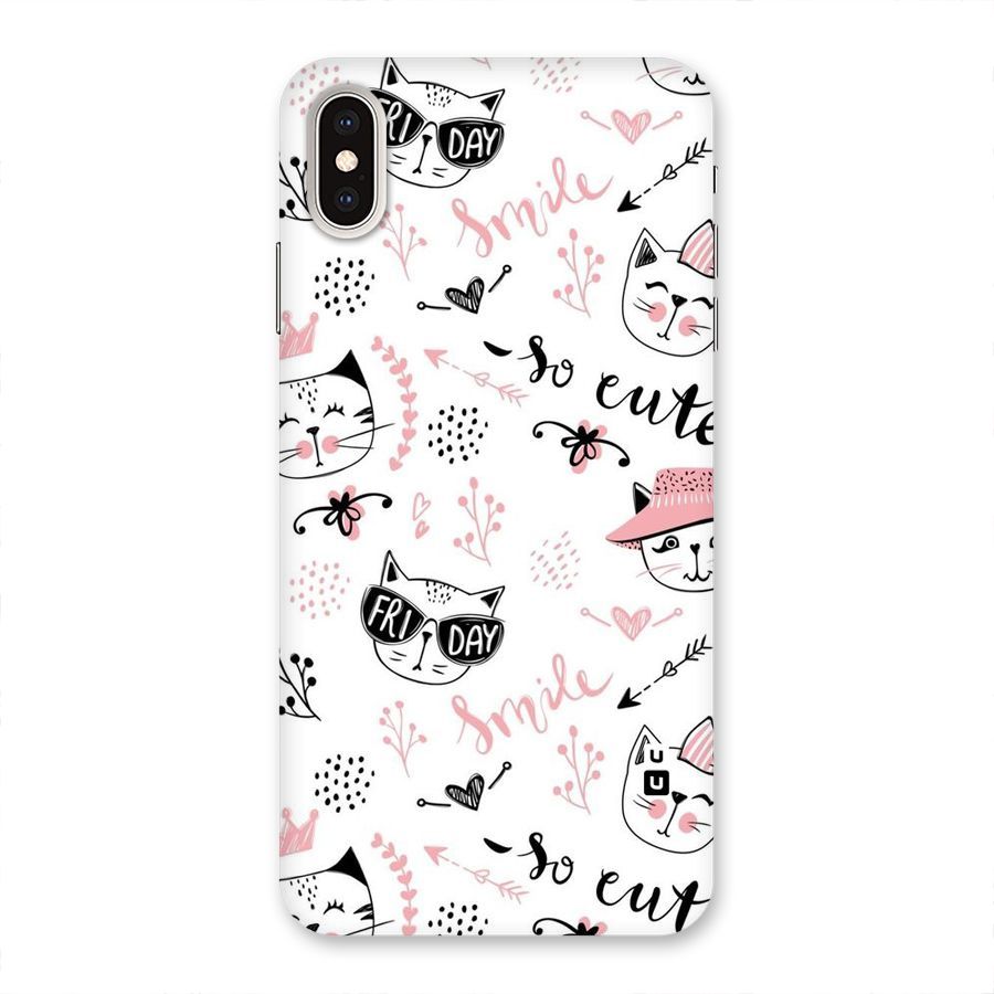 Cute Cat Swag Back Case for iPhone XS Max