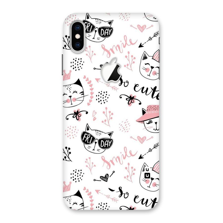 Cute Cat Swag Back Case for iPhone XS Max Apple Cut
