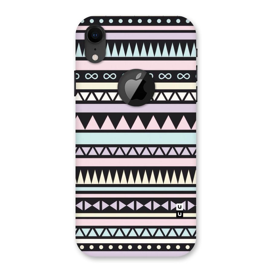 Cute Chev Pattern Back Case for iPhone XR Logo Cut