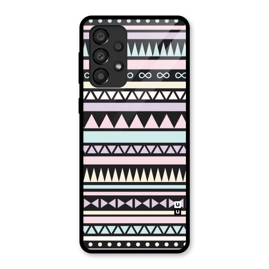 Cute Chev Pattern Glass Back Case for Galaxy A33 5G
