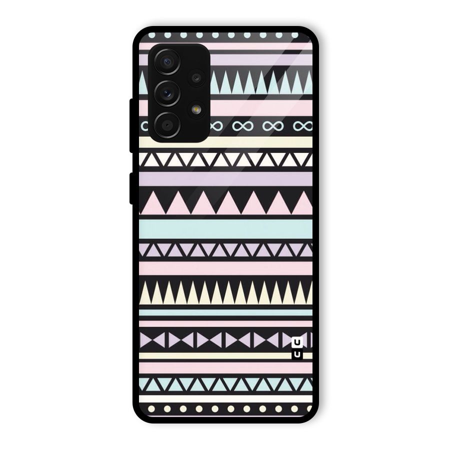 Cute Chev Pattern Glass Back Case for Galaxy A53 5G