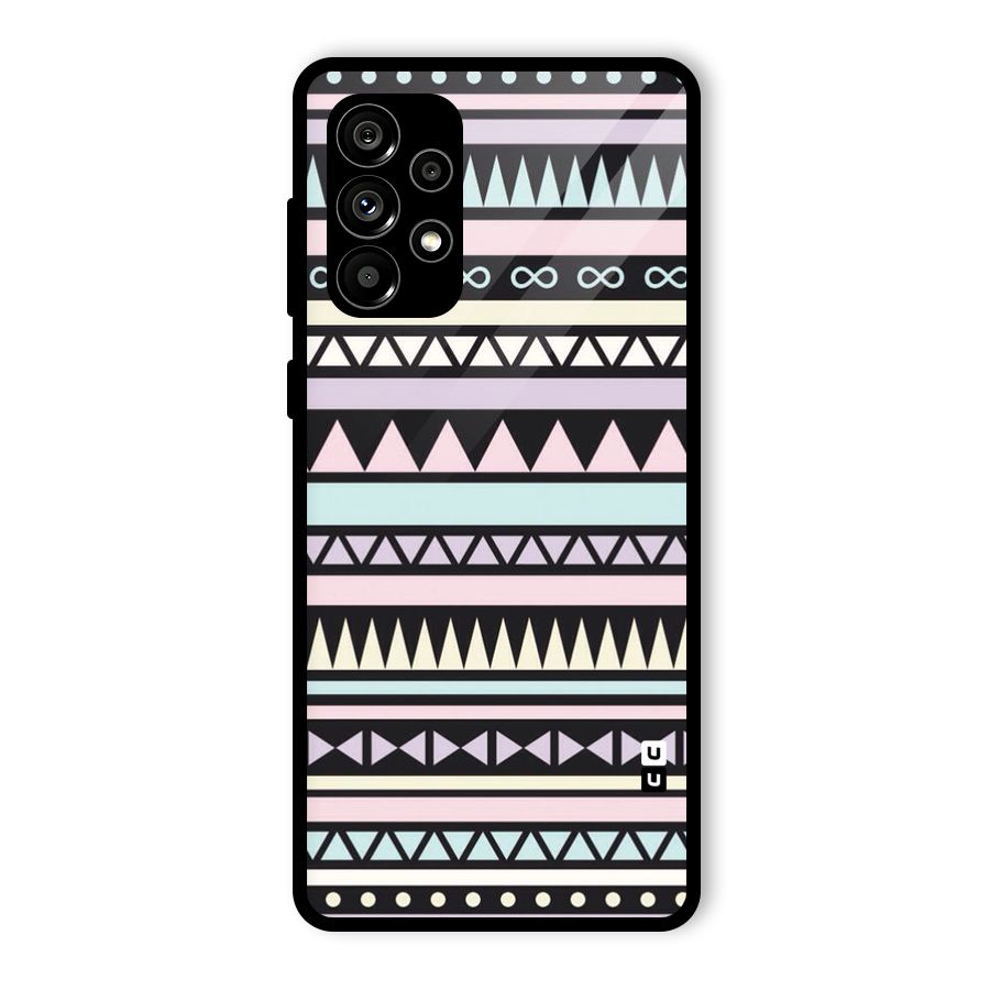 Cute Chev Pattern Glass Back Case for Galaxy A73 5G