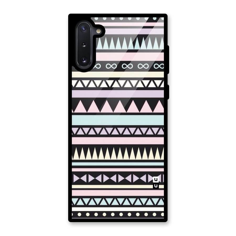 Cute Chev Pattern Glass Back Case for Galaxy Note 10