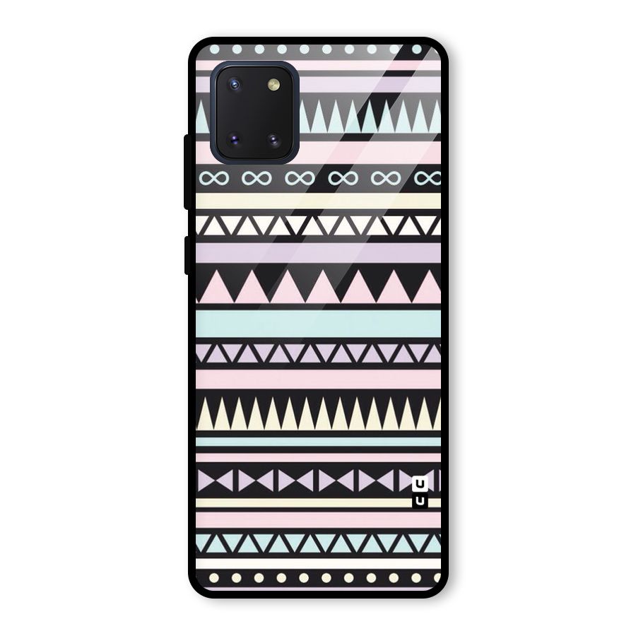 Cute Chev Pattern Glass Back Case for Galaxy Note 10 Lite