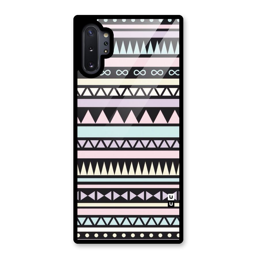 Cute Chev Pattern Glass Back Case for Galaxy Note 10 Plus