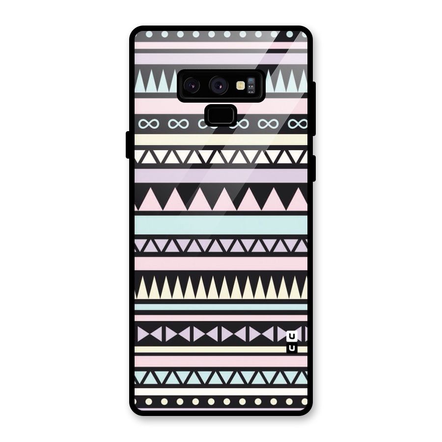Cute Chev Pattern Glass Back Case for Galaxy Note 9
