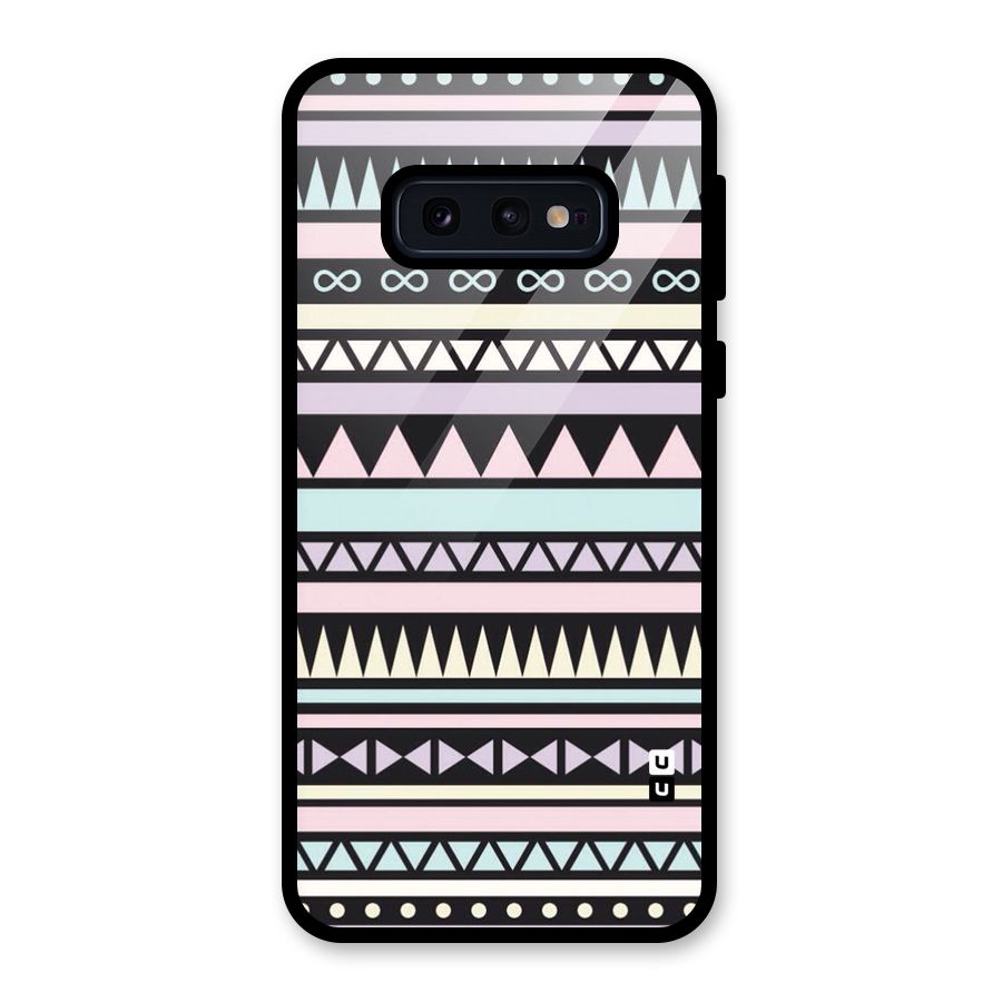 Cute Chev Pattern Glass Back Case for Galaxy S10e