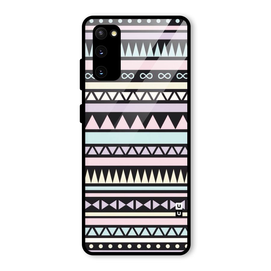 Cute Chev Pattern Glass Back Case for Galaxy S20 FE 5G