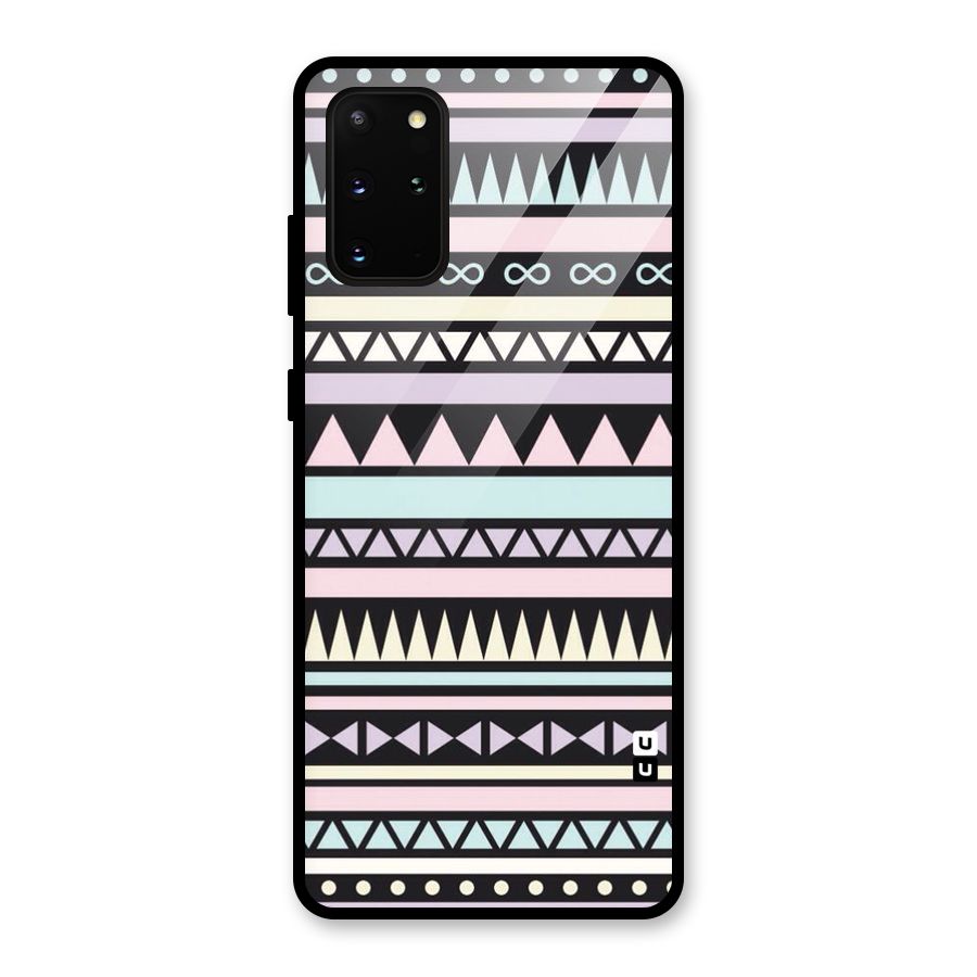 Cute Chev Pattern Glass Back Case for Galaxy S20 Plus