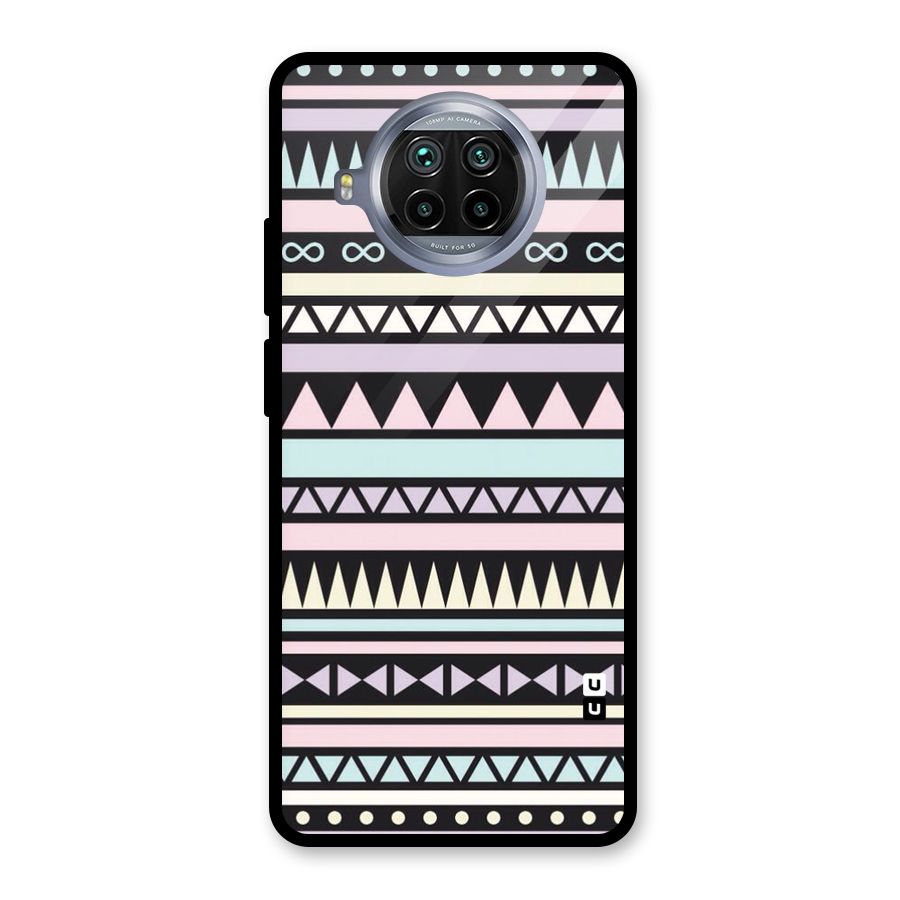 Cute Chev Pattern Glass Back Case for Mi 10i