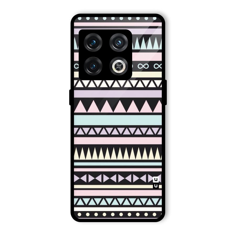 Cute Chev Pattern Glass Back Case for OnePlus 10 Pro 5G