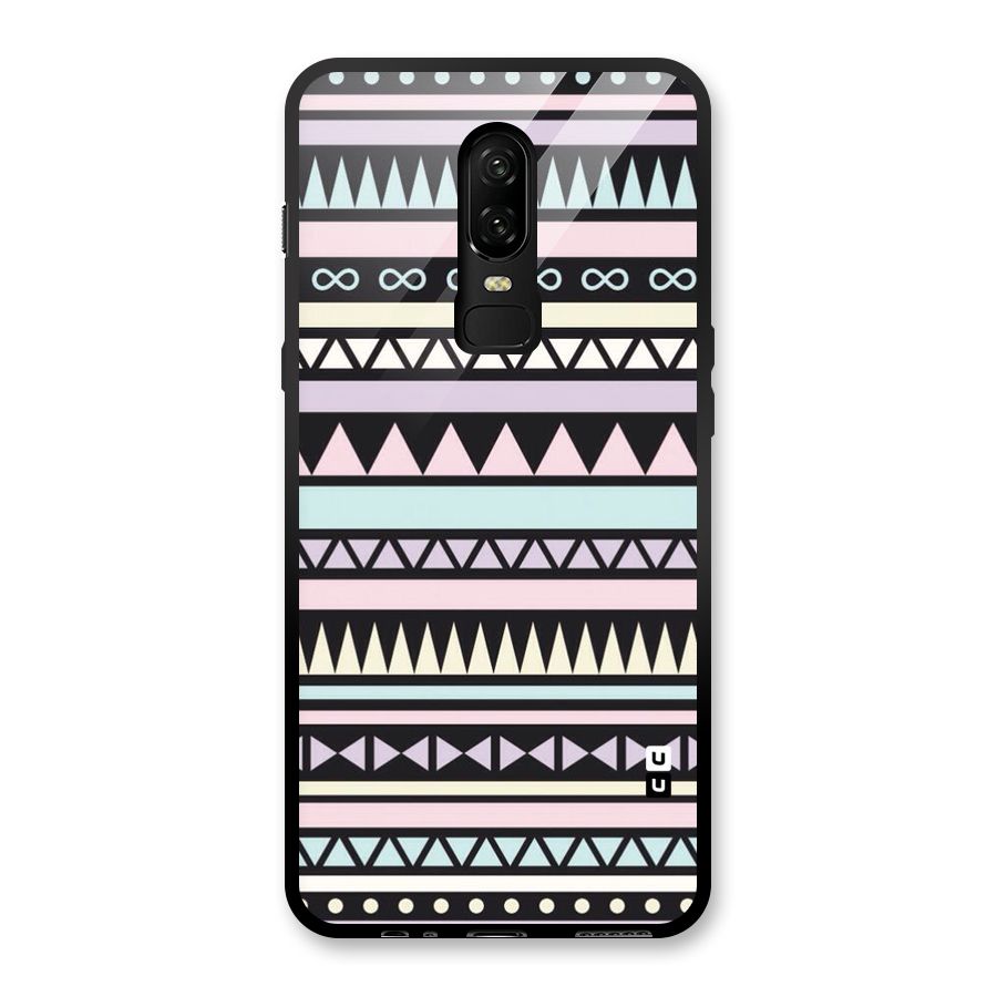 Cute Chev Pattern Glass Back Case for OnePlus 6
