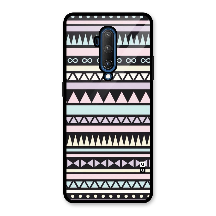 Cute Chev Pattern Glass Back Case for OnePlus 7T Pro