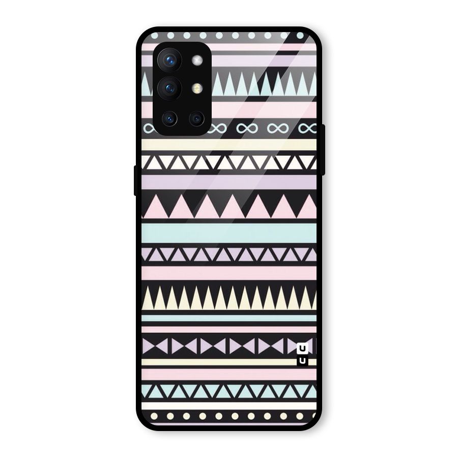Cute Chev Pattern Glass Back Case for OnePlus 9R