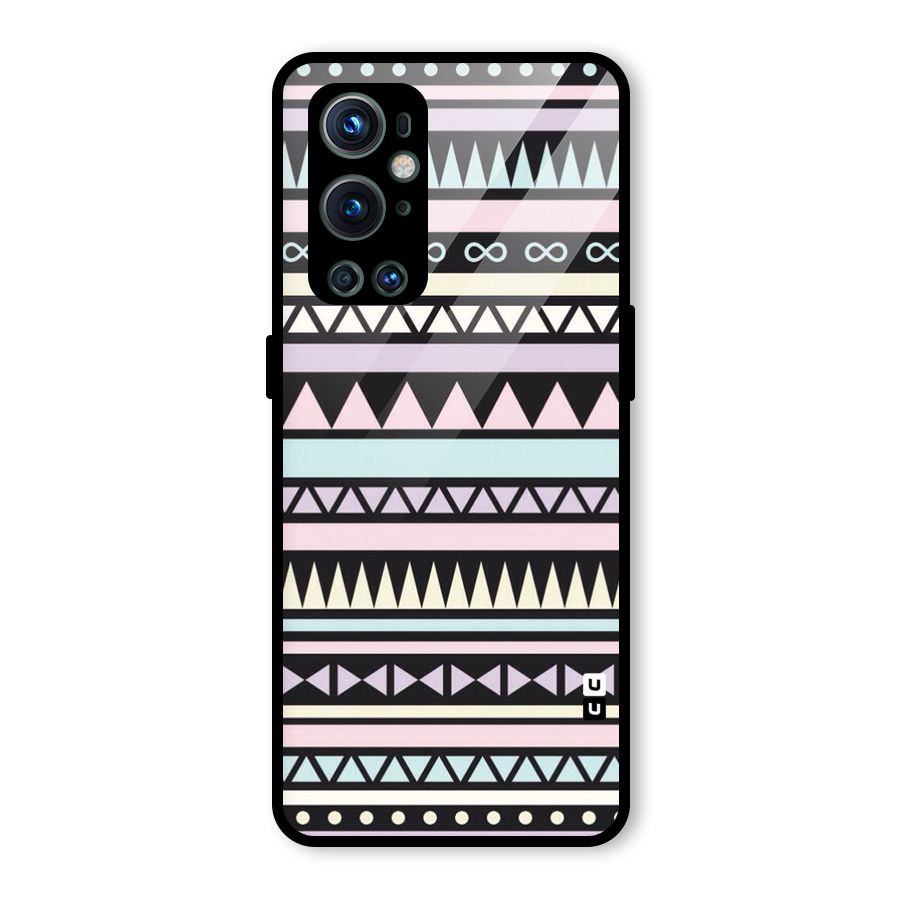 Cute Chev Pattern Glass Back Case for OnePlus 9 Pro