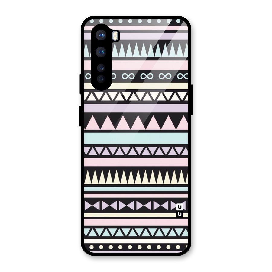 Cute Chev Pattern Glass Back Case for OnePlus Nord