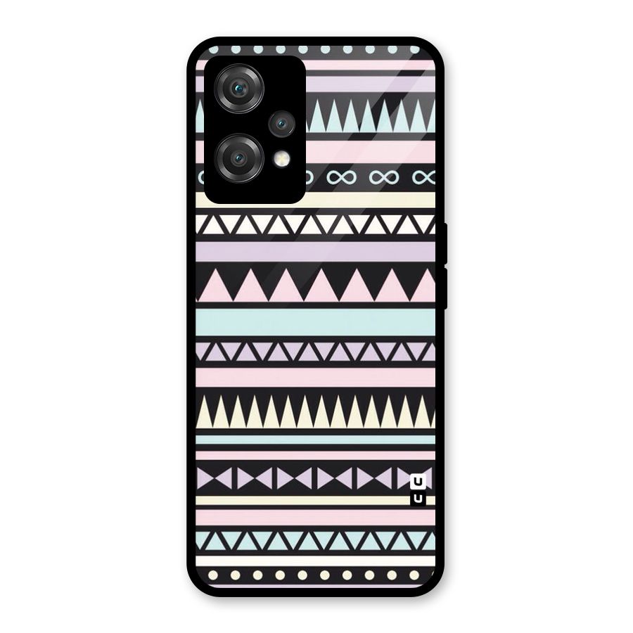 Cute Chev Pattern Glass Back Case for OnePlus Nord CE 2 Lite 5G