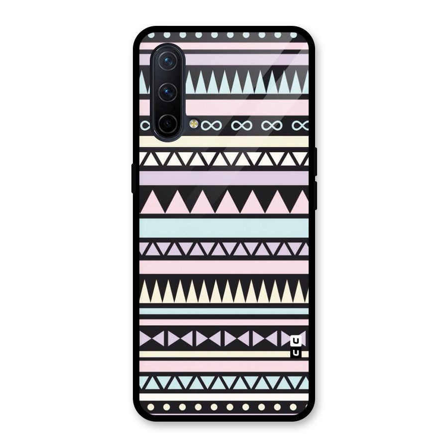 Cute Chev Pattern Glass Back Case for OnePlus Nord CE 5G