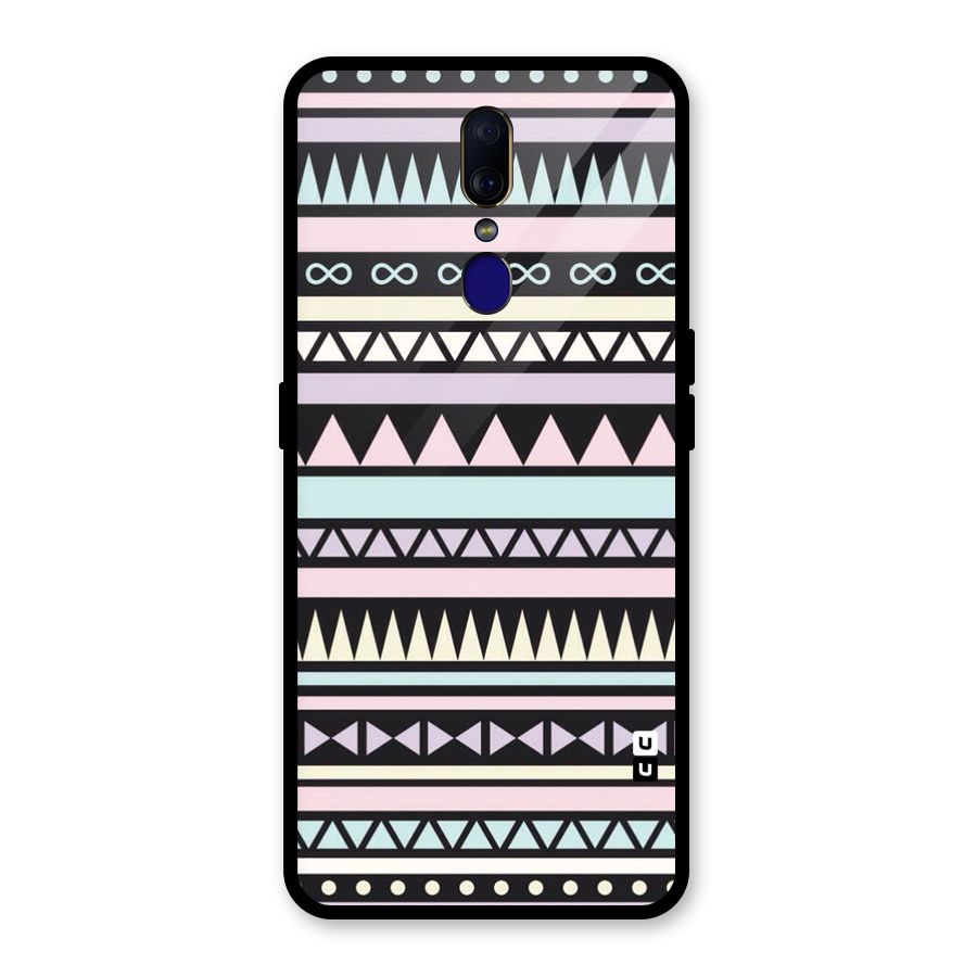 Cute Chev Pattern Glass Back Case for Oppo F11