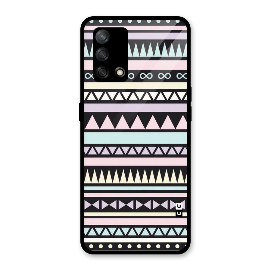 Cute Chev Pattern Glass Back Case for Oppo F19