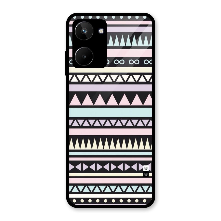 Cute Chev Pattern Glass Back Case for Realme 10