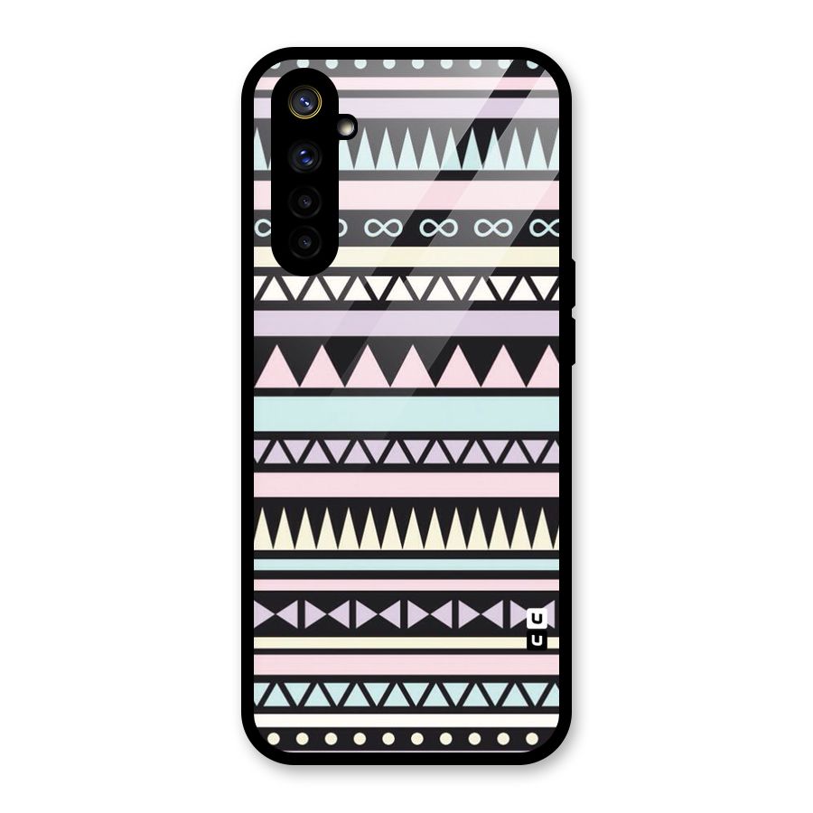 Cute Chev Pattern Glass Back Case for Realme 6