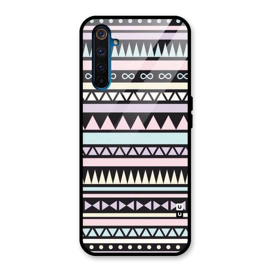 Cute Chev Pattern Glass Back Case for Realme 6 Pro
