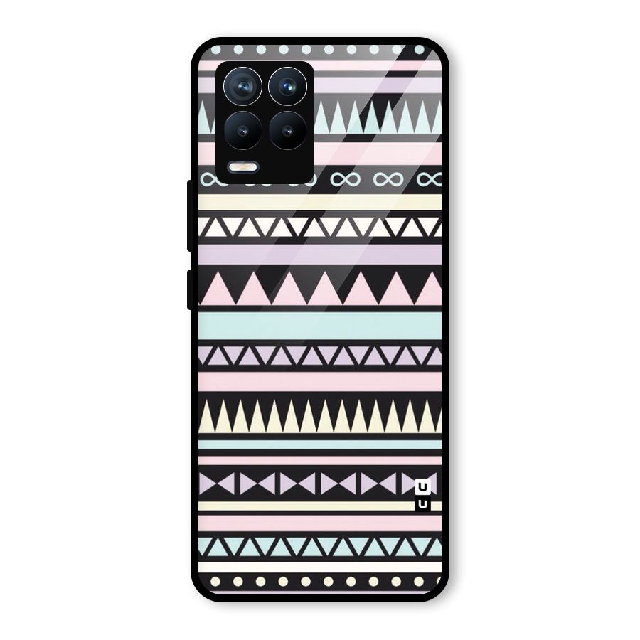 Cute Chev Pattern Glass Back Case for Realme 8 Pro