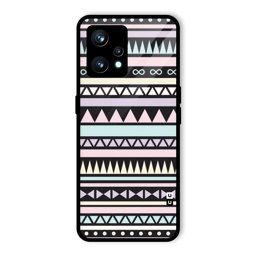 Cute Chev Pattern Glass Back Case for Realme 9 Pro Plus 5G