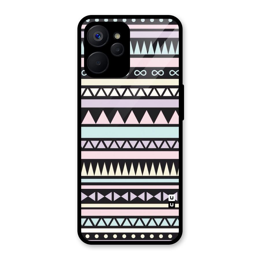 Cute Chev Pattern Glass Back Case for Realme 9i 5G