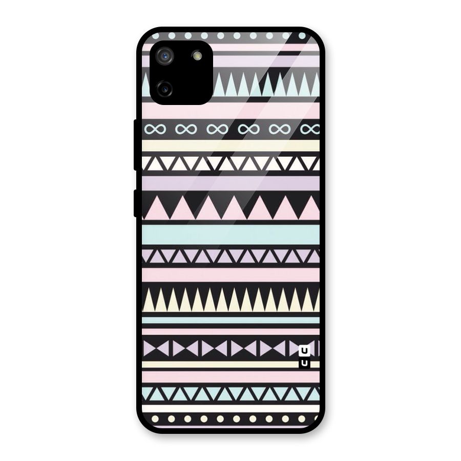 Cute Chev Pattern Glass Back Case for Realme C11