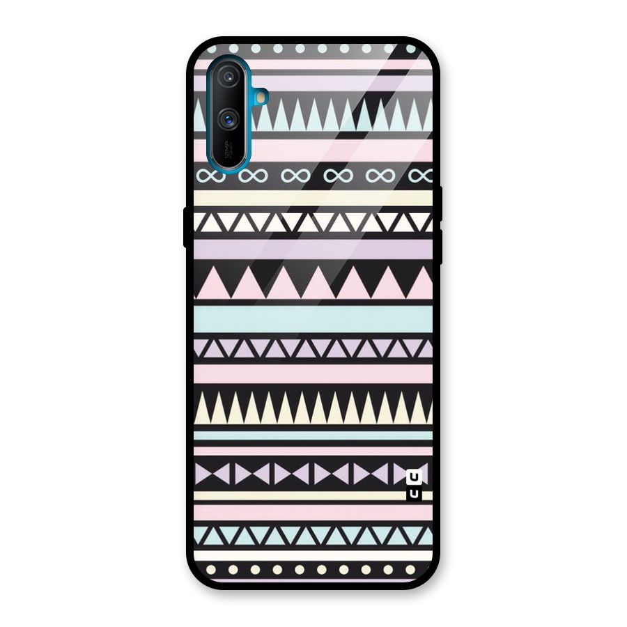 Cute Chev Pattern Glass Back Case for Realme C3