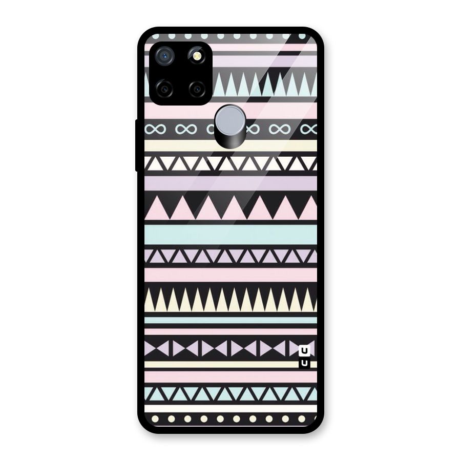 Cute Chev Pattern Glass Back Case for Realme Narzo 20