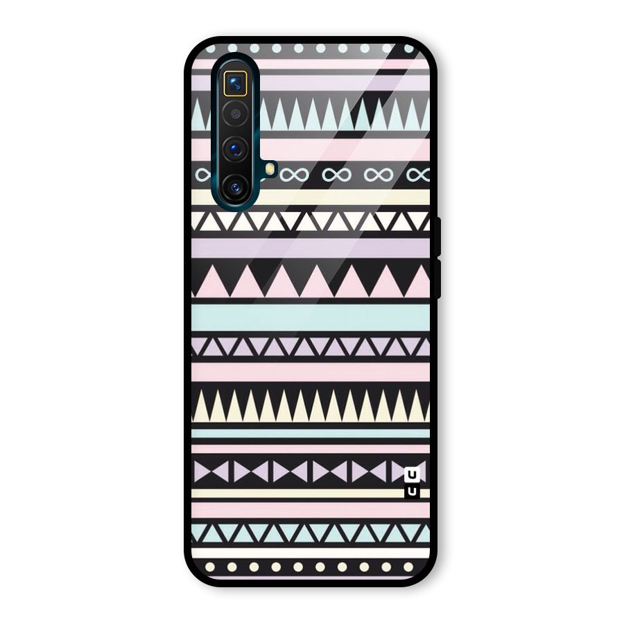 Cute Chev Pattern Glass Back Case for Realme X3