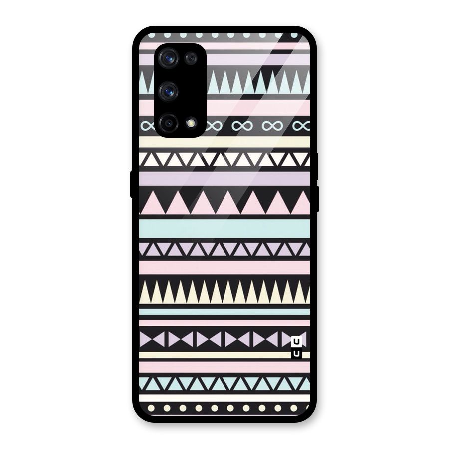 Cute Chev Pattern Glass Back Case for Realme X7 Pro