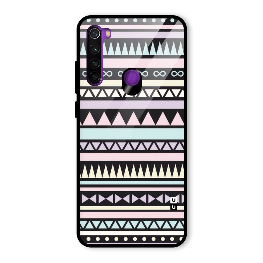 Cute Chev Pattern Glass Back Case for Redmi Note 8