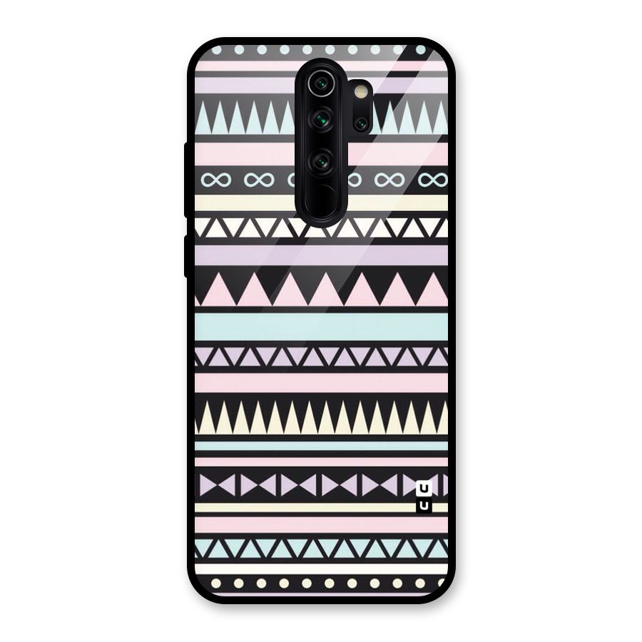 Cute Chev Pattern Glass Back Case for Redmi Note 8 Pro