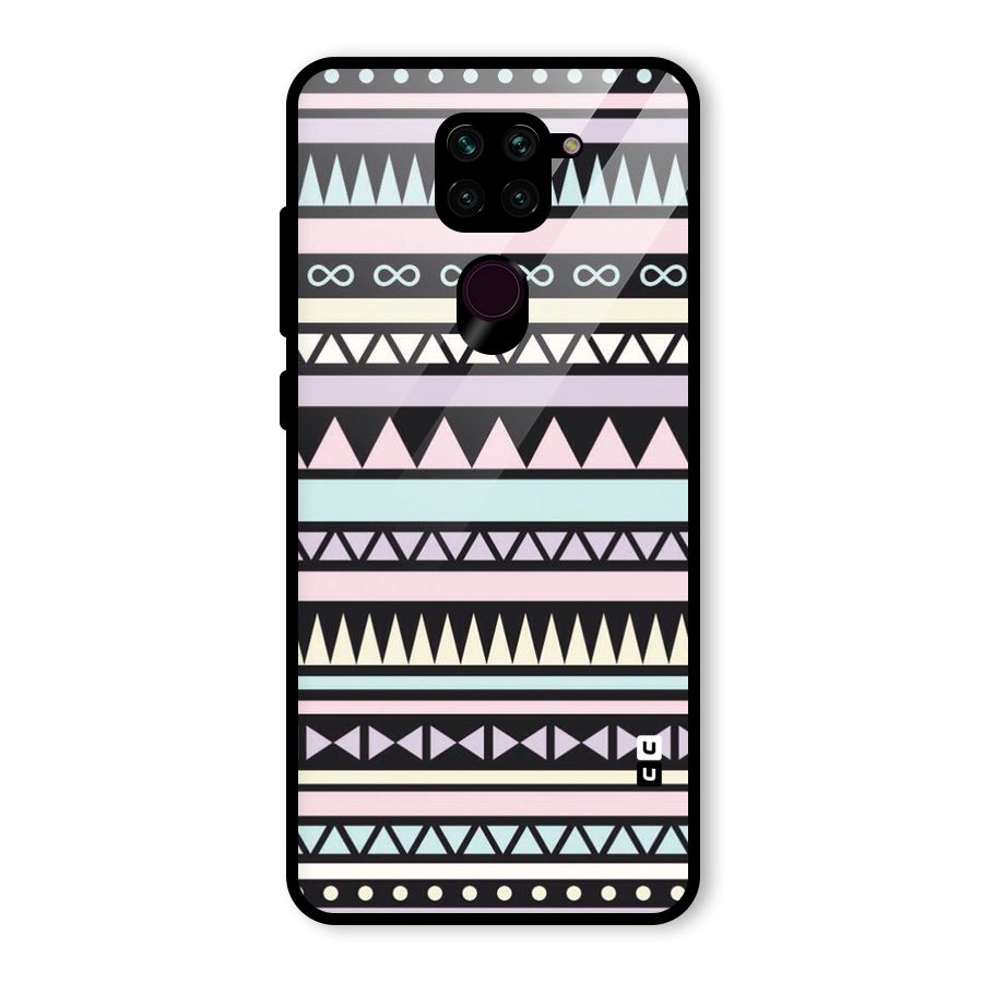 Cute Chev Pattern Glass Back Case for Redmi Note 9