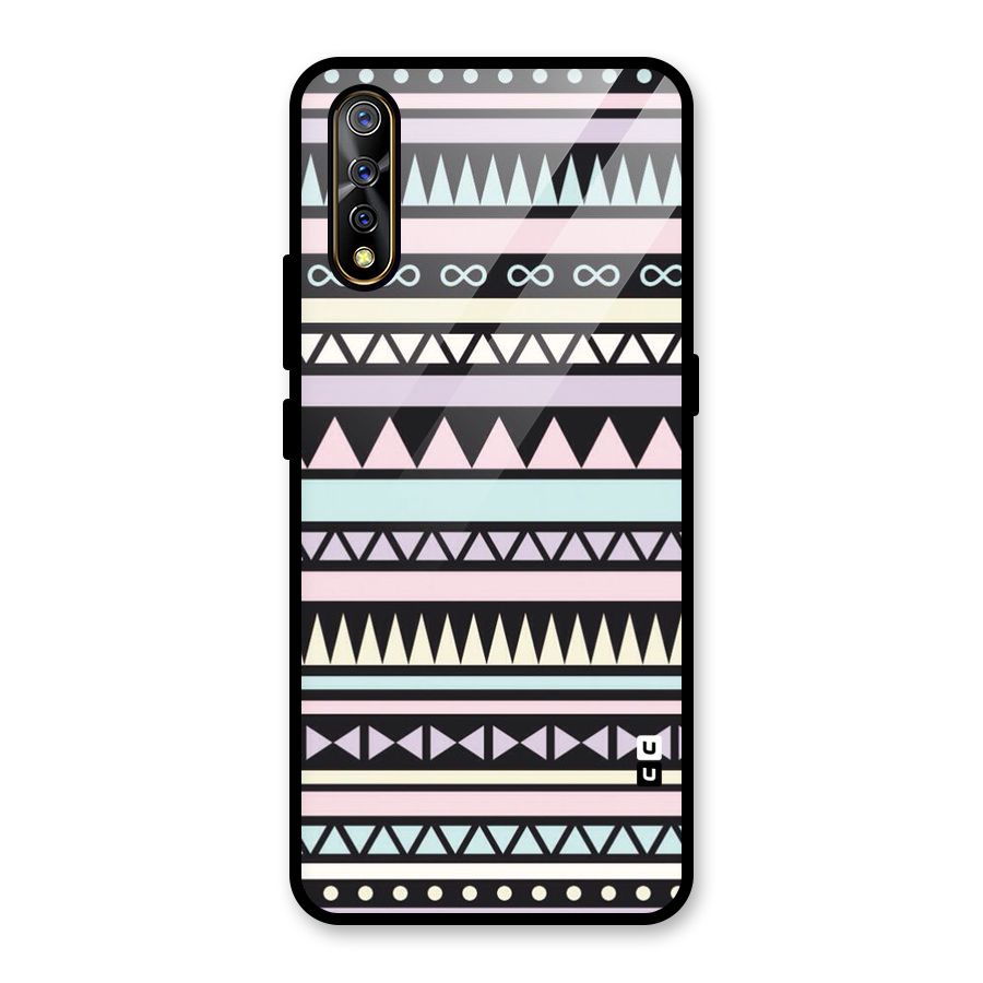 Cute Chev Pattern Glass Back Case for Vivo S1