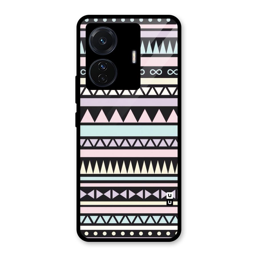 Cute Chev Pattern Glass Back Case for Vivo T1 Pro