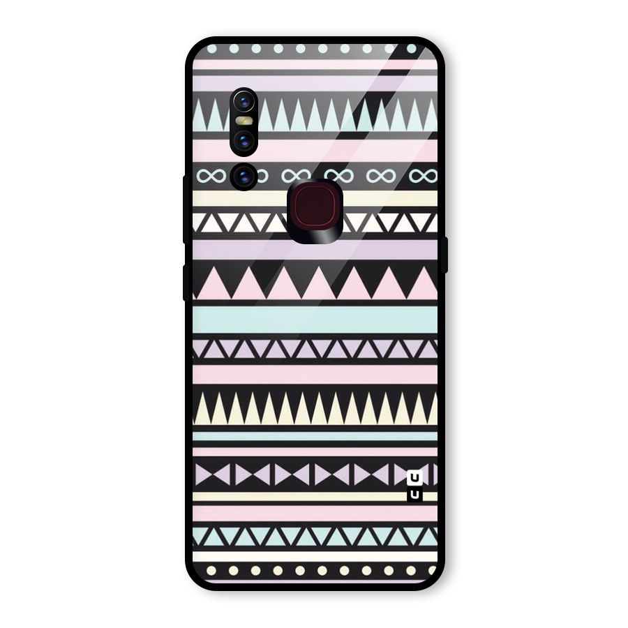 Cute Chev Pattern Glass Back Case for Vivo V15