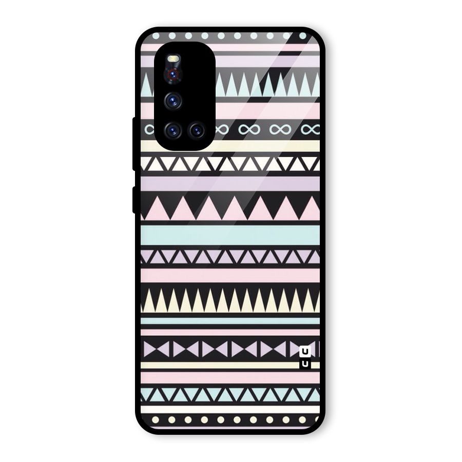 Cute Chev Pattern Glass Back Case for Vivo V19