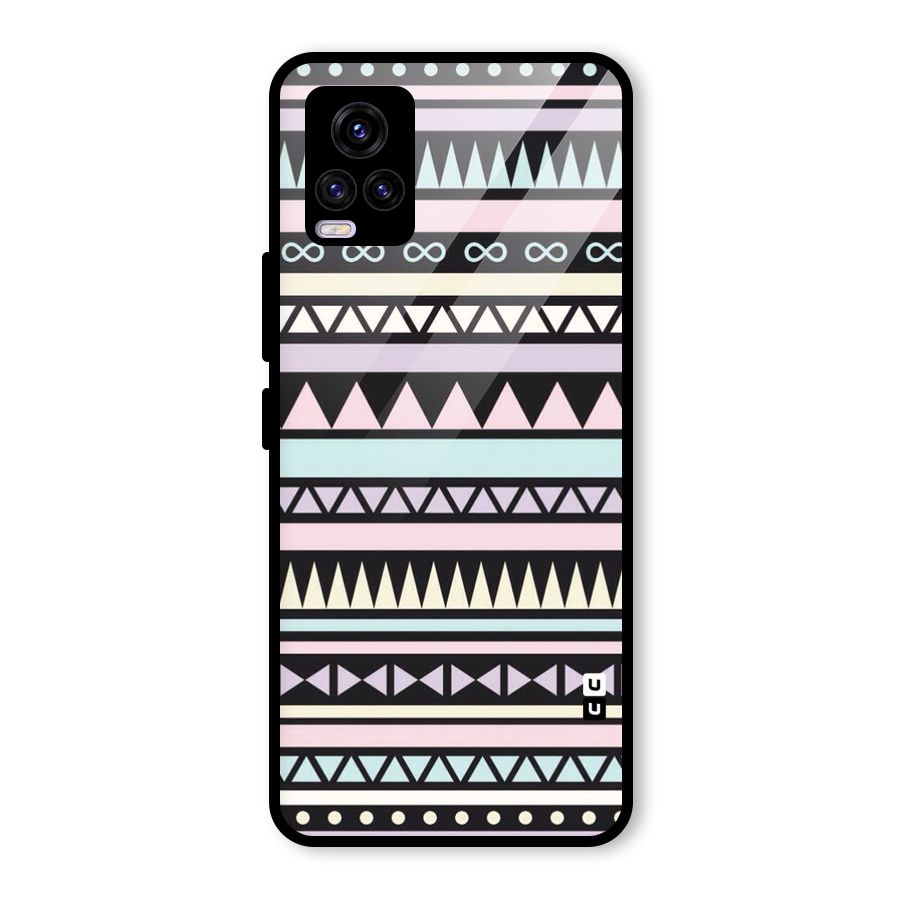Cute Chev Pattern Glass Back Case for Vivo V20